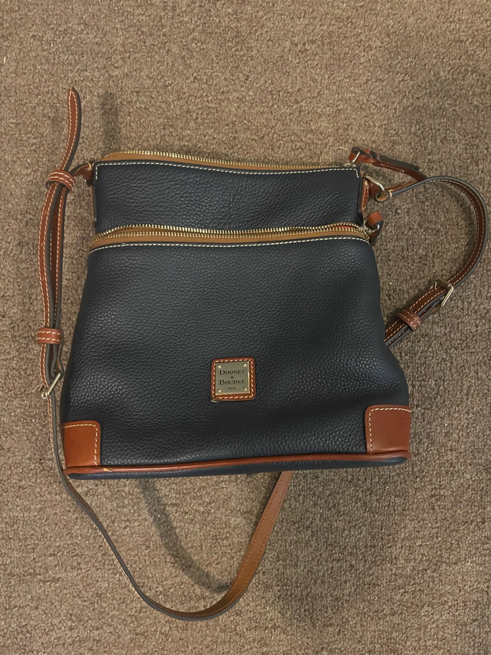 Dooney & Bourke Pebble Leather Crossbody Bag - Midnight Blue